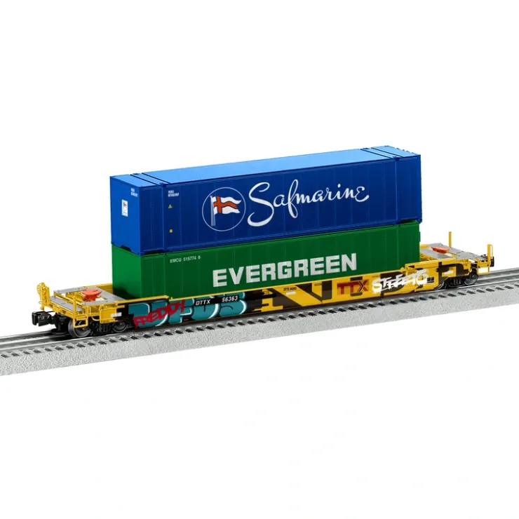 Rolling Stock-2226612 - TTX HUSKY STACK #56363 W/GRAFFITI - Quality Trains and Accessories Galore