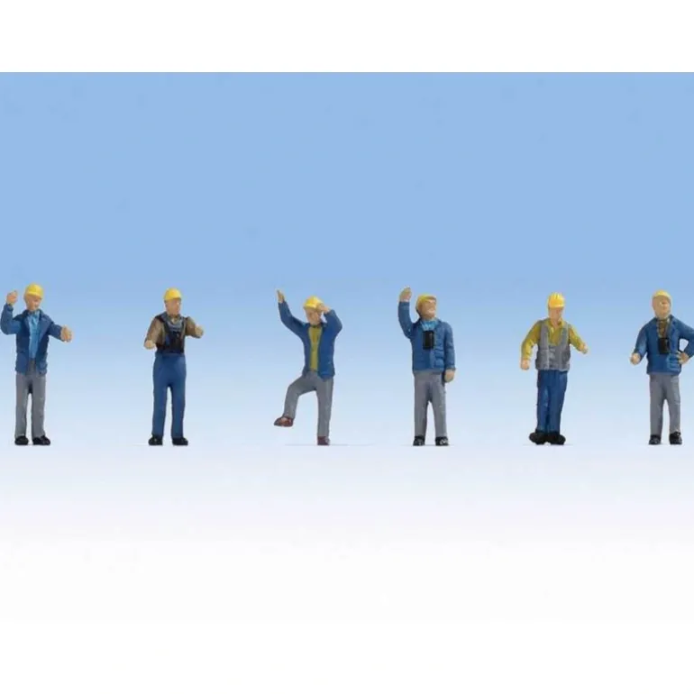 Walthers 949-6046 HO 1960s & 1970s Yard Crewmen Figures (Set of 6) - Quality Trains and Accessories Galore> Outlet
