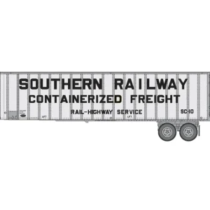 Walthers 949-2614 HO Southern Railway Flexi-Van 40' Trailer (Pack of 2) - Quality Trains and Accessories Galore> Online