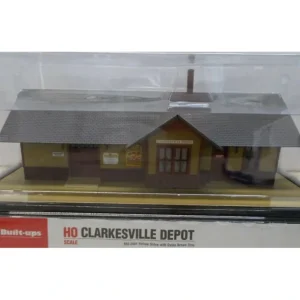 Walthers 933-2841 HO Yellow Ochre Built-Ups Clarkesville Depot W/Trim Building - Quality Trains and Accessories Galore> Outlet