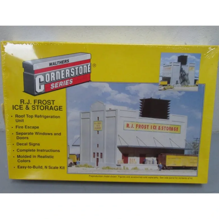 Walthers 933-3220 N Scale R.J. Frost Ice & Storage Building Kit - Quality Trains and Accessories Galore> Hot