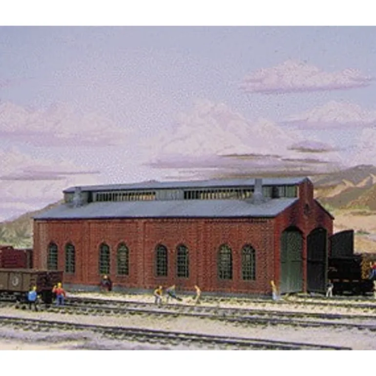 Walthers 933-3204 N Scale 2-Stall Enginehouse Building Kit - Quality Trains and Accessories Galore> Hot