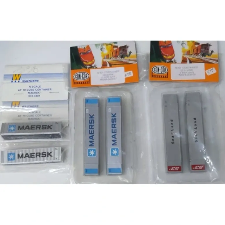 Walthers L-2 Lot of 6 HO Containers. Sealand, Mearsk, Seaco - Quality Trains and Accessories Galore> Sale