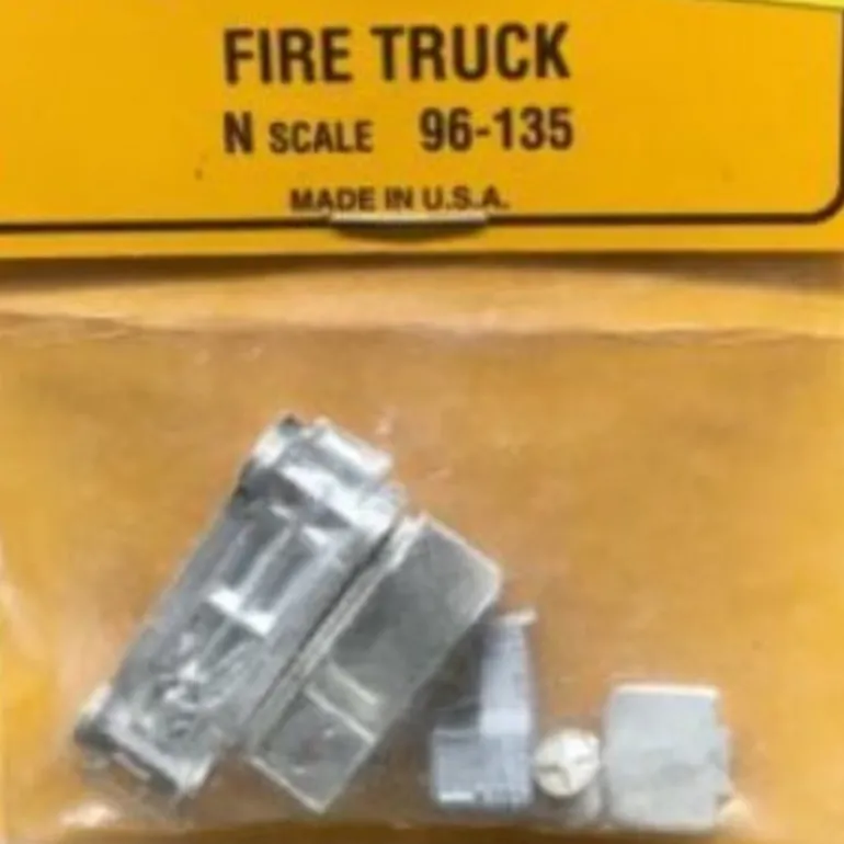 Wheel Works 96-135 N Unpainted Fire Truck Pewter Kit - Quality Trains and Accessories Galore> Hot
