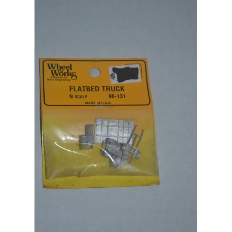 Wheel Works 96-131 N Unpainted Flatbed Truck Diecast Kit - Quality Trains and Accessories Galore> Online