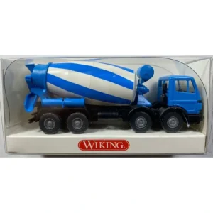 Wiking 6810428 HO Concrete Mixer Blue W/ White Stripes - Quality Trains and Accessories Galore> Store