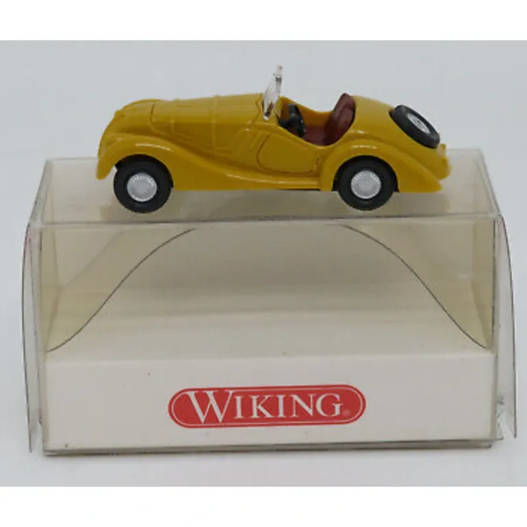 Wiking 82802 HO Mustard Yellow BMW 328 Convertible Top Down - Quality Trains and Accessories Galore> Shop