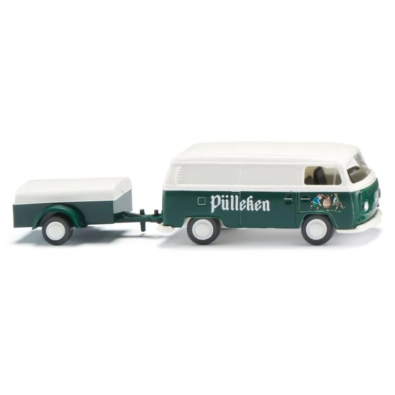 Wiking 030005 HO Volkswagen T2 Box Van with Pulleken Trailer - Quality Trains and Accessories Galore> Sale