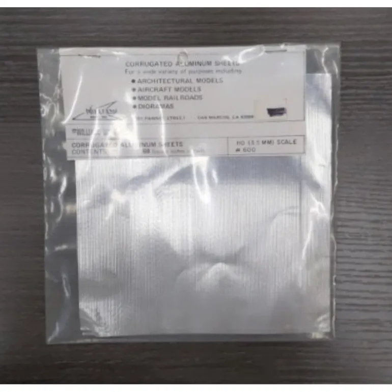 Williams Brothers 600 HO Corrugated Aluminum Sheets Crimped 69 Squares Inches. - Quality Trains and Accessories Galore> Outlet